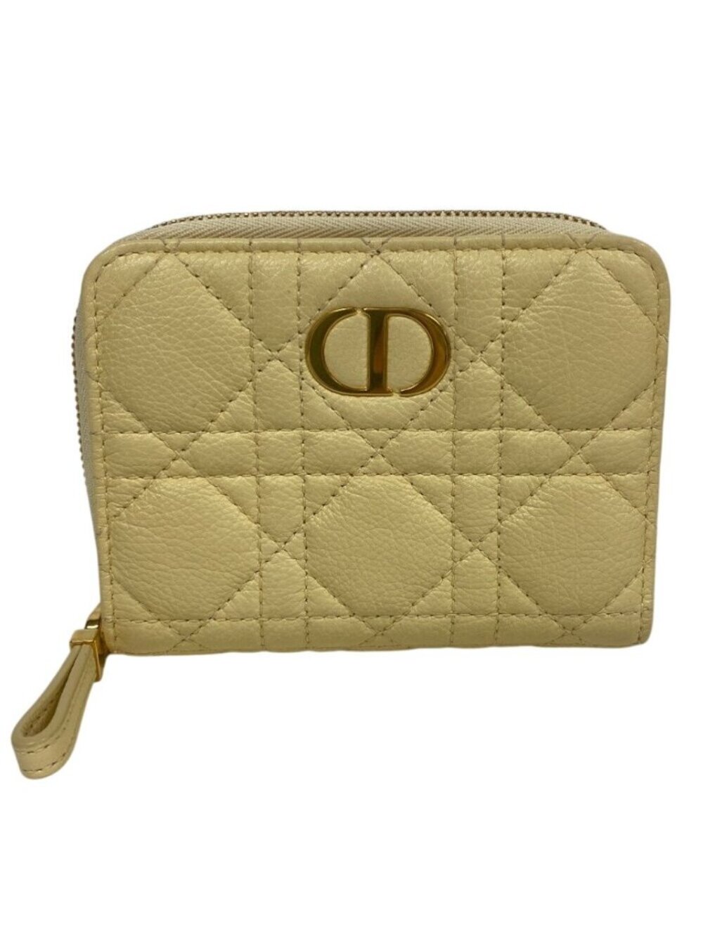 Dior Scarlet Leather Bifold Wallet Yellow